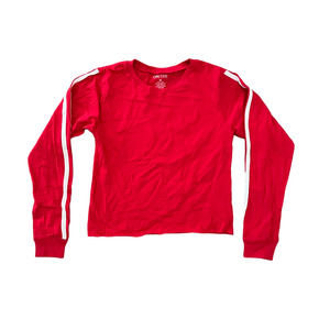 On Fire Men's Red Long Sleeve Round Neck Pullover Sweater Sweatshirt